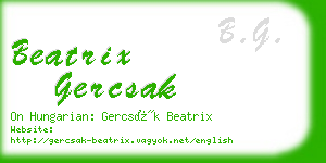 beatrix gercsak business card